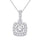 14K White Gold White Gold 1/3Ct Moving Diamond Fashion Pendant