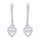 10K White Gold 2/5 Ct.Tw. Moving Diamond Fashion Earrings