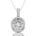 14K White Gold 2/5 Ct.Tw. Moving Diamond Pendant