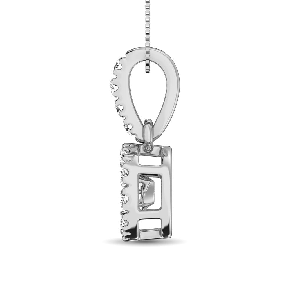 10K White Gold 9/10 Ct.Tw. Moving Diamond Fashion Pendant