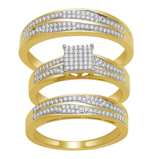 10K 0.50ct Diamond Trio Set