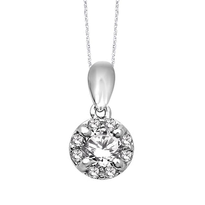 14K White Gold 1/3 Ct.Tw. Diamond Fashion Pendant
