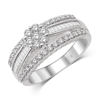 14K White Gold 2 Ct.Tw. Diamond Engagement Ring