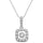 14K White Gold 1 Ct.Tw. Moving Diamond Pendant