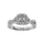 14K White Gold 1 Ct.Tw. Diamond Halo Engagement Ring
