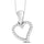 10K White Gold 1/8 Ct.Tw. Diamond Heart Pendant