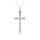 10K White Gold 1/20 Ct.Tw. Diamond Cross Pendant