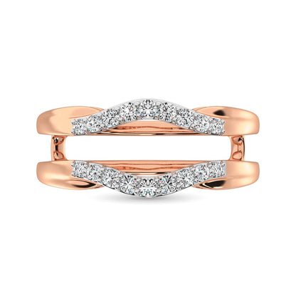 10K Rose Gold 1/4 Ct.Tw. Diamond Guard Ring