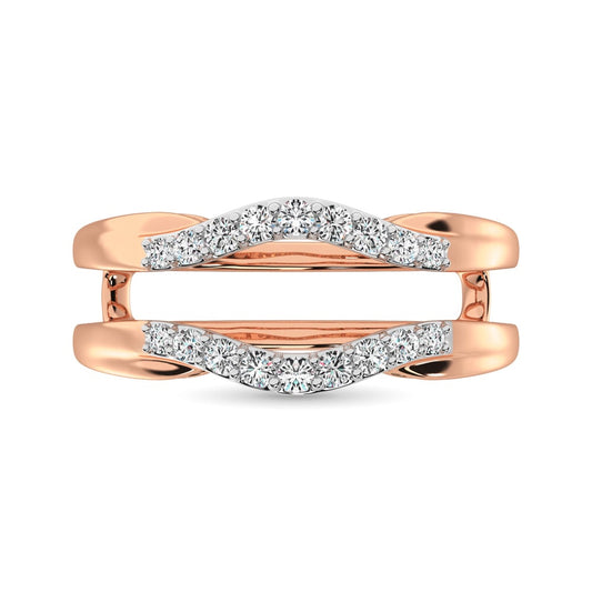 10K Rose Gold 1/4 Ct.Tw. Diamond Guard Ring