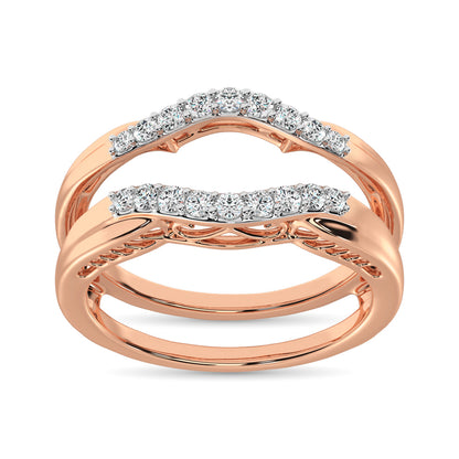 10K Rose Gold 1/4 Ct.Tw. Diamond Guard Ring