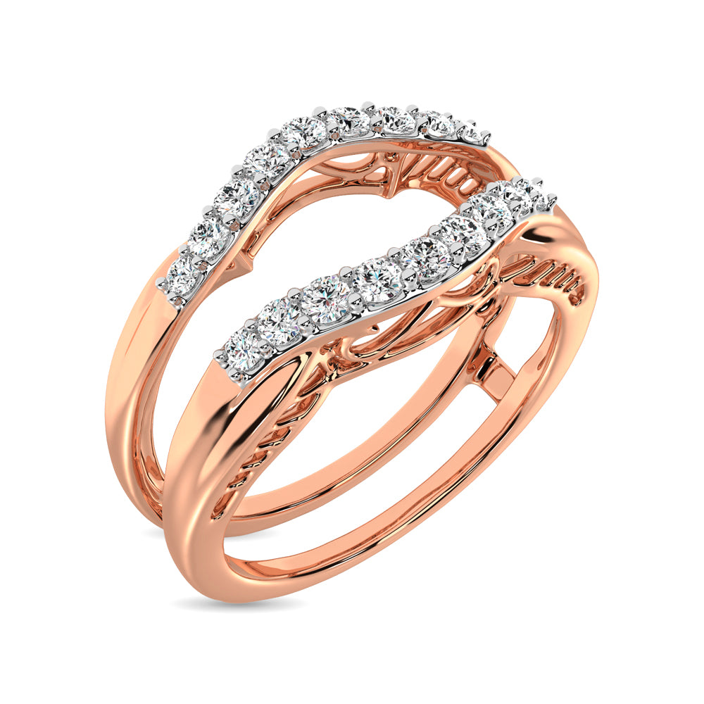 10K Rose Gold 1/4 Ct.Tw. Diamond Guard Ring