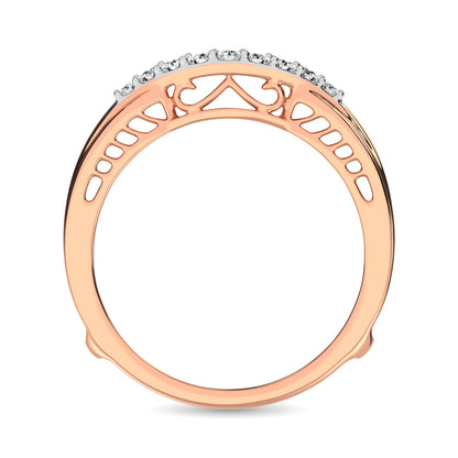 10K Rose Gold 1/4 Ct.Tw. Diamond Guard Ring