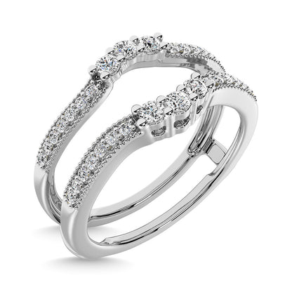 10K White Gold 1/3 Ct.Tw. Diamond Guard Ring