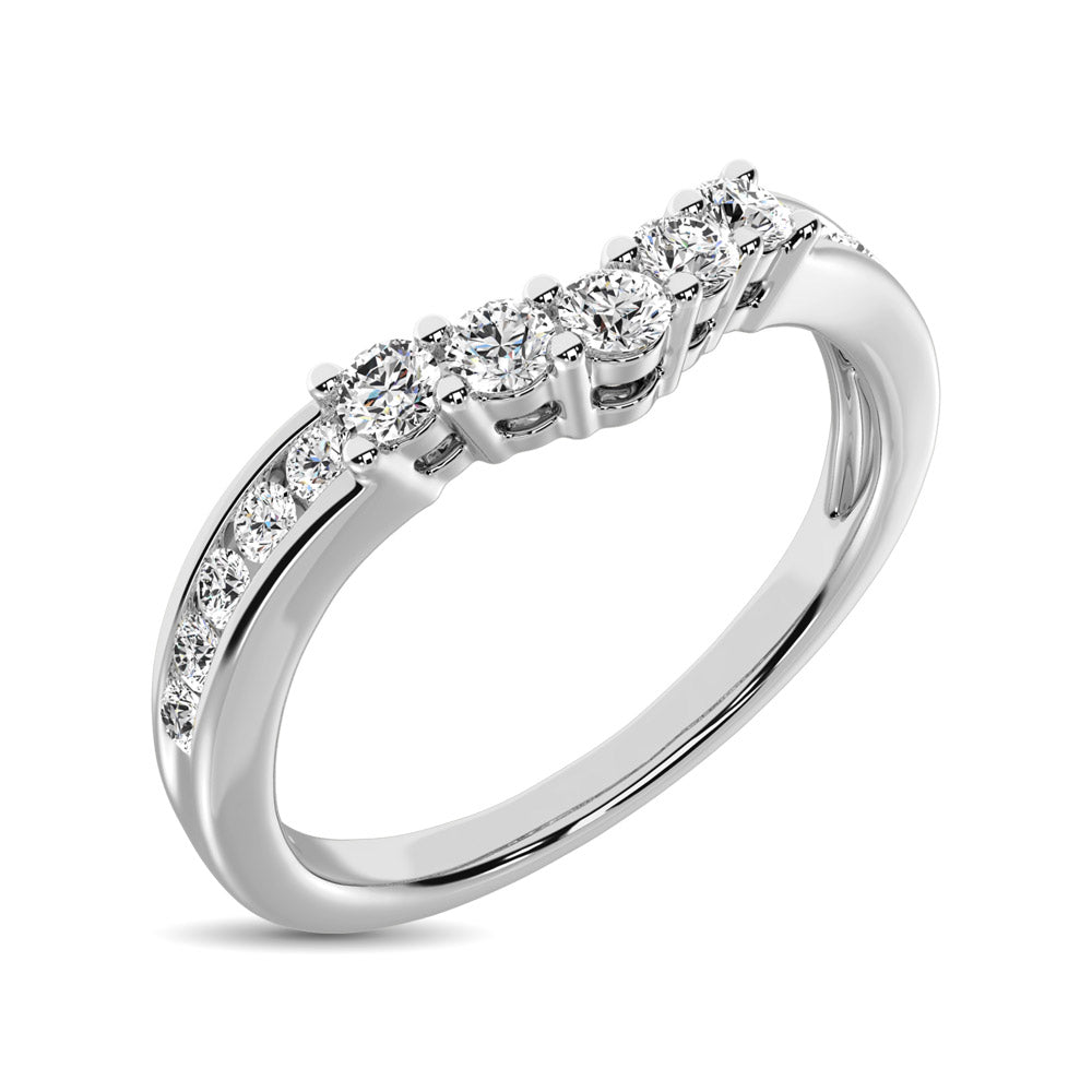 14K White Gold 1/3 Ct.Tw. Diamond Band