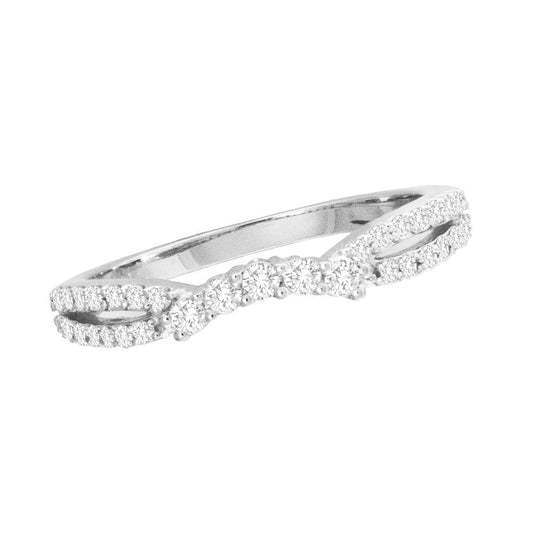 14K White Gold 1/3 Ct.Tw. Diamond Band