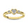 10K Yellow Gold 1/10 Ct.Tw. Diamond Heart Ring