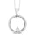 10K White Gold 1/10 Ct.Tw. Diamond Circle Pendant