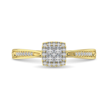 10K Yellow Gold 1/5 Ct.Tw. Diamond Promise Ring