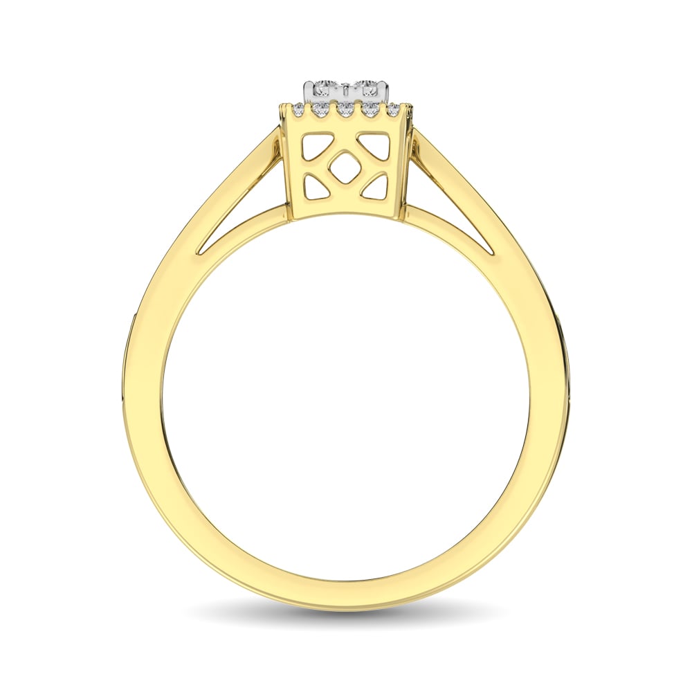 10K Yellow Gold 1/5 Ct.Tw. Diamond Promise Ring