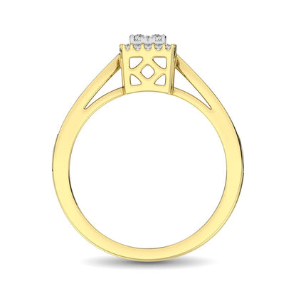 10K Yellow Gold 1/5 Ct.Tw. Diamond Promise Ring