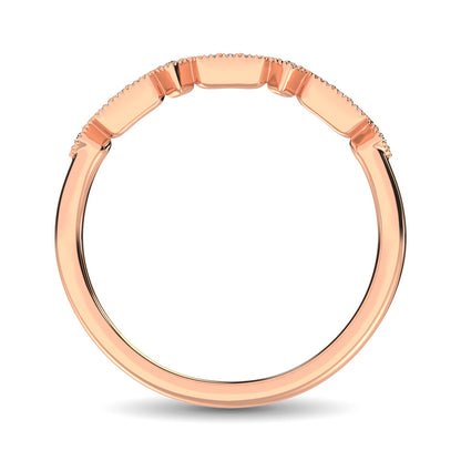 14K Rose Gold 1/20 Ct.Tw. Diamond Stackable Band