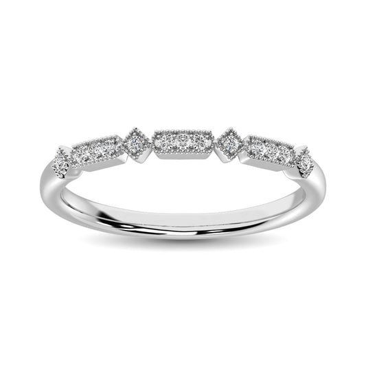 14K White Gold 1/20 Ct.Tw. Diamond Stackable Band