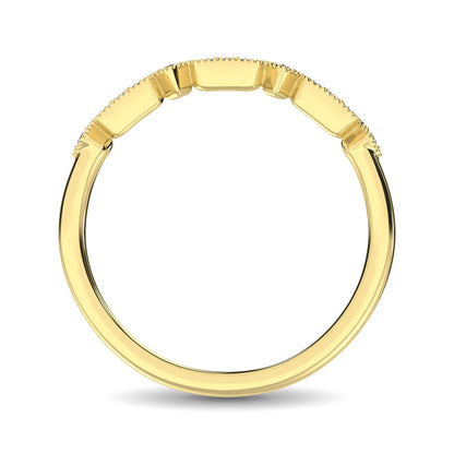 14K Yellow Gold 1/20 Ct.Tw. Diamond Stackable Band