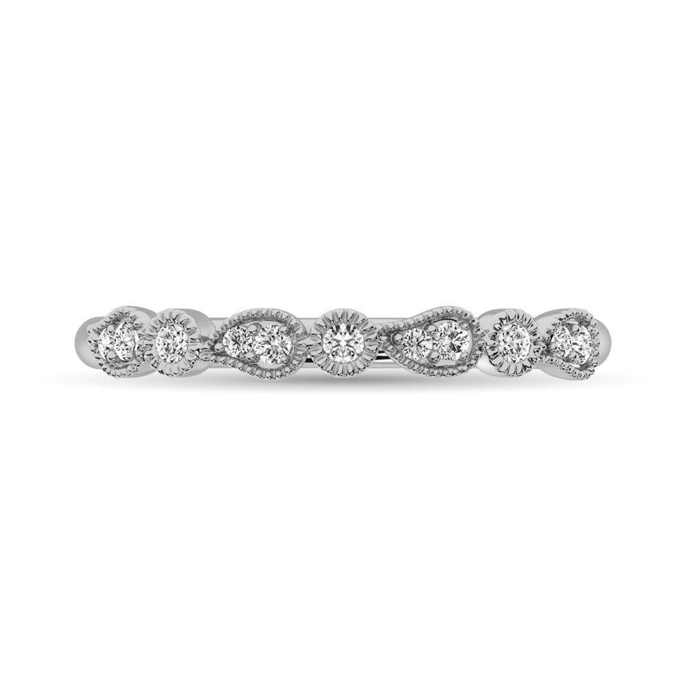 14K White Gold 1/10 Ct.tw Diamond Stackable Band