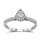 14K White Gold 1/2 Ct.Tw. Diamond Halo Engagement Ring