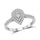 14K White Gold 1/2 Ct.Tw. Diamond Halo Engagement Ring