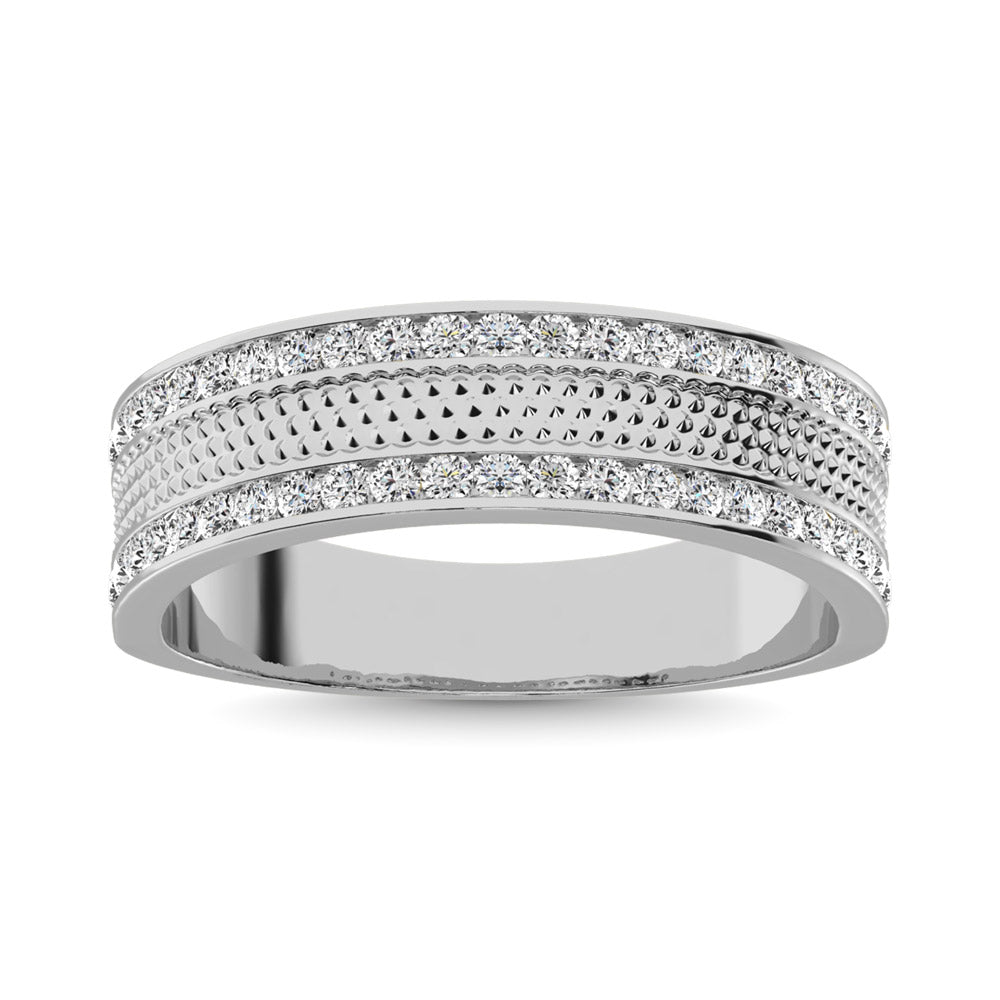 14K Yellow Gold 1/2 Ct.Tw. Diamond Machine Men?s Band