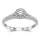 14K White Gold 1/2 Ct.Tw. Diamond Halo Engagement Ring