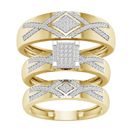 10K 0.50ct Diamond Trio Set