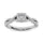 14K White Gold 1/2 Ct.Tw. Diamond Halo Engagement Ring