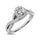 14K White Gold 1/2 Ct.Tw. Diamond Halo Engagement Ring