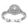 14K White Gold 1/2 Ct.Tw. Diamond Halo Engagement Ring