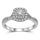 14K White Gold 1/2 Ct.Tw. Diamond Halo Engagement Ring