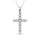 10K White Gold 1/5 Ct.Tw. Diamond Cross Pendant
