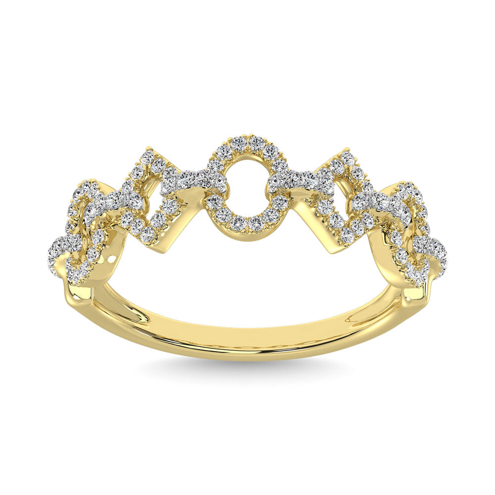 14K Yellow Gold 1/4 Ct.Tw. Diamond Fashion Ring