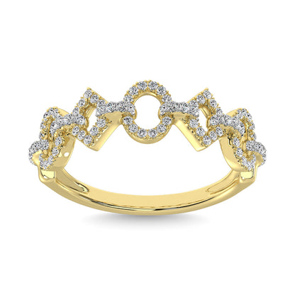 14K Yellow Gold 1/4 Ct.Tw. Diamond Fashion Ring