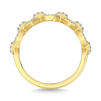 14K Yellow Gold 1/4 Ct.Tw. Diamond Fashion Ring