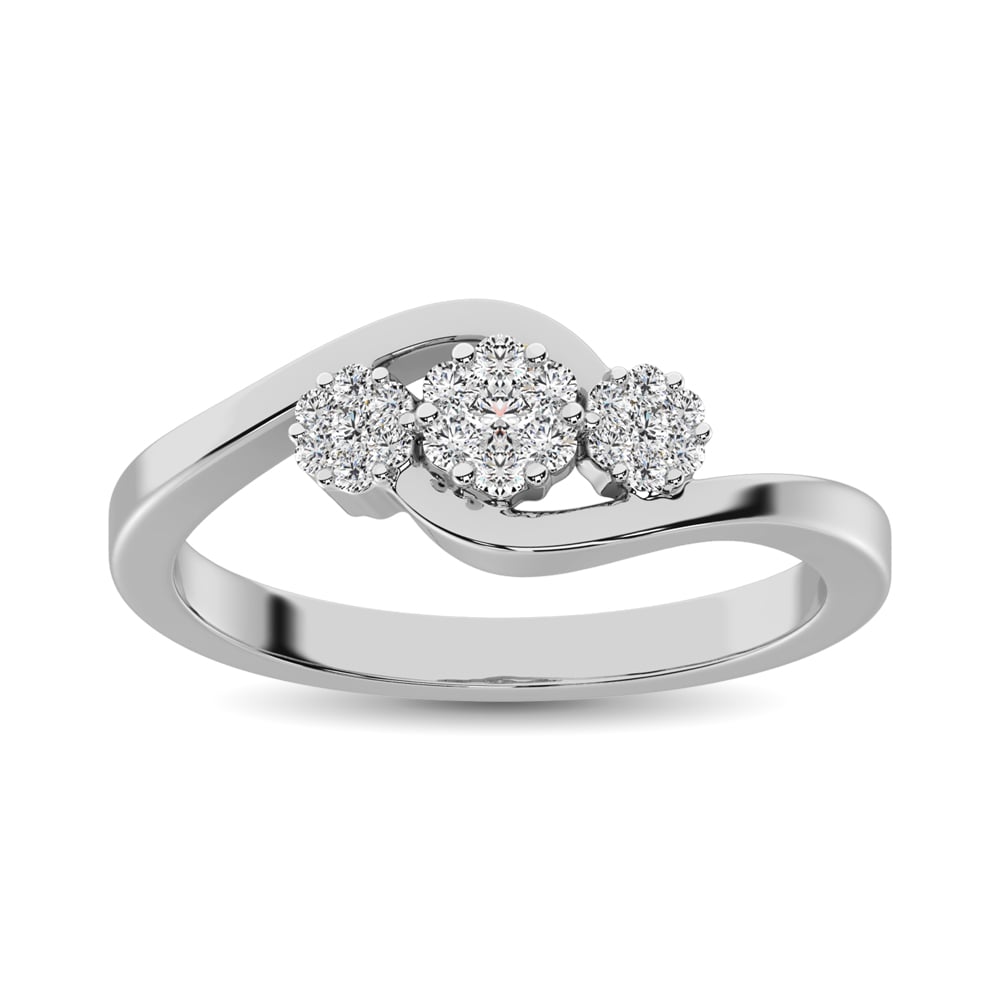 10K White Gold 1/5 Ct.Tw. Diamond Fashion Ring