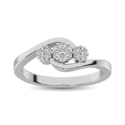 10K White Gold 1/5 Ct.Tw. Diamond Fashion Ring