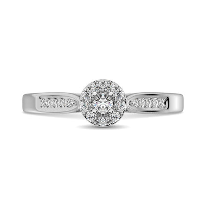 10K White Gold 1/4 Ct.tw Diamond Promise Ring