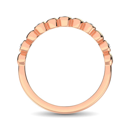 14K Rose Gold 1/20 Ct.Tw. Diamond Stackable Band