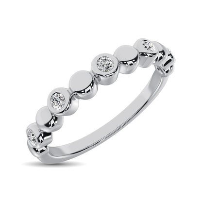 14K White Gold 1/20 Ct.Tw. Diamond Stackable Band