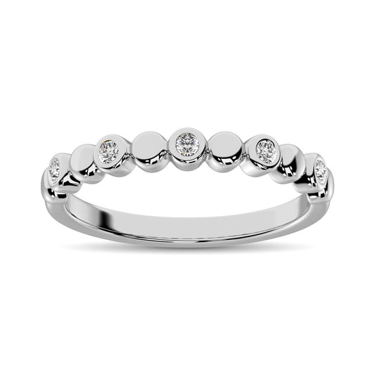 14K White Gold 1/20 Ct.Tw. Diamond Stackable Band