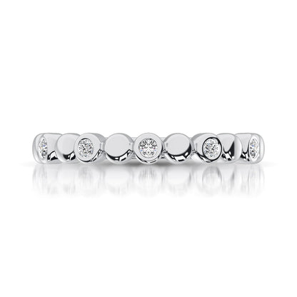 14K White Gold 1/20 Ct.Tw. Diamond Stackable Band