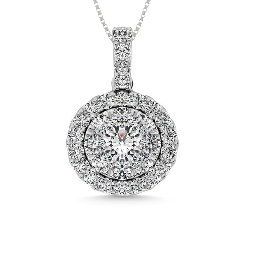 14K White Gold 2 Ct.tw Diamond Fashion Pendant