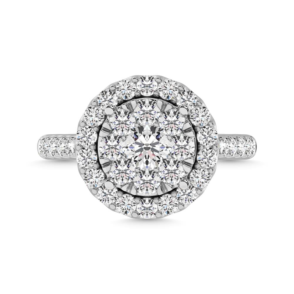 14K White Gold 1 Ct.tw Diamond Fashion Ring